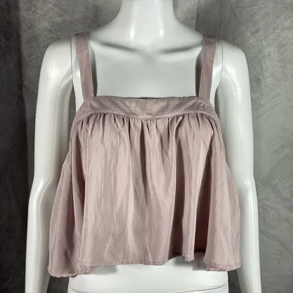Hommage Pale Lavender Flowy Tank Top Crop - Picture 1 of 8